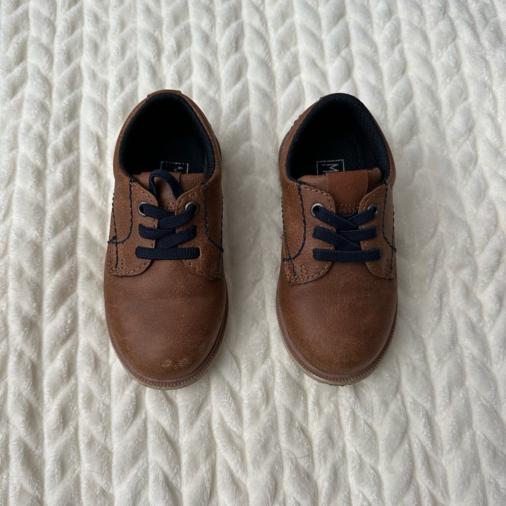 Toddler boy dress shoes, brown, size 8